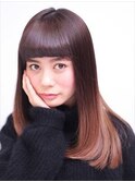 シャープさは王道内巻きで！【アッシュグラデーション】