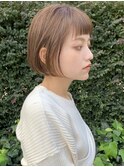 “ミニボブ×オン眉フルバング／タッセルボブ” 大西真人
