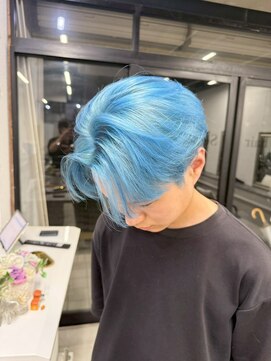 メンズブリーチ　ブルーカラー