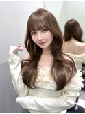 ヘーゼルベージュ レイヤーカット 韓国ヘア