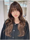 韓国レイヤーハッシュカット髪質改善ブリーチなしカラー