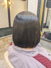 アルヴェラヘアエッセンス(ARVELA hair essence)&nbsp;自然な丸みの艶ボブ×縮毛矯正