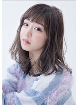 モードケイズエミュー(MODE K's eau)&nbsp;小顔ヘア　簡単スタイリング　サラツヤロング　ヌーディーカラー