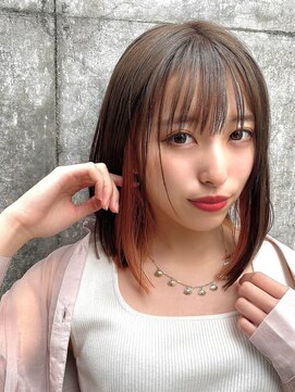 ブルーダー(Bruder) インナーカラー　ピンク　イヤリングカラー　大人デザインカラー