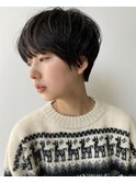 20代30代40代小顔ショートアッシュブルーブラック