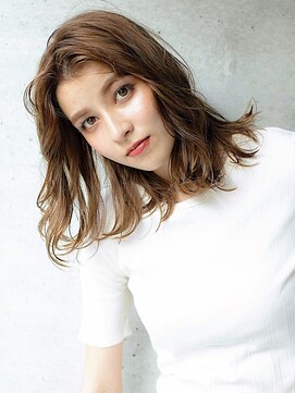 ラミ(L'ami) 小顔み見える無造作ミディアム☆ショコラブラウン