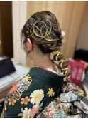 紐アレンジ×ヘアセット
