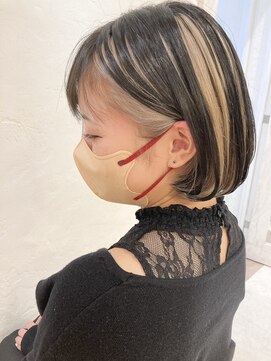 アロマ ヘアルーム 池袋店(AROMA hair room) ハイライト小顔ショートボブインナーカラー/池袋/池袋東口