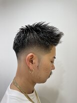 ザ フェイダーズ(The Faderz)&nbsp;束感ツーブロックマッシュスキンフェード波巻き無造作ショート