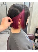 インナーカラー×マゼンタピンク