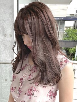 アンドレイ 表参道(andrey) [ANDREY]グレーベージュ/レイヤーロング/前髪パーマ黒髪カタログ