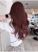 【ブリーチ無しダブルカラー】ピンクブラウン