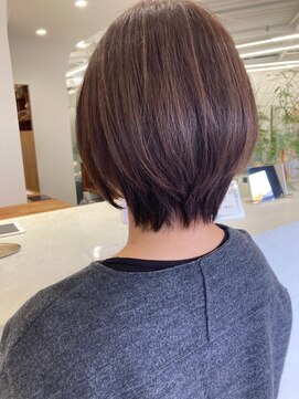 ピシェ ヘア デザイン(Piche hair design) 【水素カラーで髪質改善仕上がり】ボブショート/ブラウン