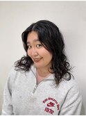 海外風パーマスタイル