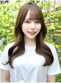20代30代40代◎前髪パーマグレーベージュレイヤーロング黒髪
