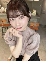 ミミバイカシュカシュ(mimi by cache cache)&nbsp;シースルーぱっつん前髪シニョンへあ