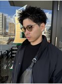 MEN'SHAIRウルフカルマパーマメンズショートイージーパーマ