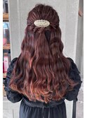 お呼ばれヘアに可愛い　ハーフアップ