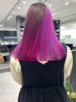 いろあそび 町田&nbsp;ブラウン×バイオレット＆ピンク　インナーカラー