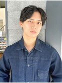 【韓国風センターパート×波巻きパーマ】色気×清潔感メンズヘア