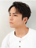 ビジネスメンズショート/ニュアンスパーマ/毛流れショート