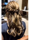 お呼ばれヘアアレンジ　ハーフアップ