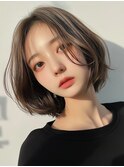 大人ボブ#韓国風#アッシュグレー#天神