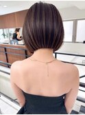 高崎髪質改善白髪ぼかしハイライトショートボブカット30代40代