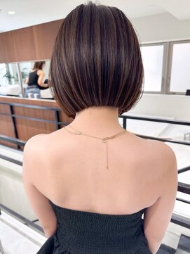 レジスタ バイ ジルブラン 高崎(REGISTA by JIL BLAN) 高崎髪質改善白髪ぼかしハイライトショートボブカット30代40代