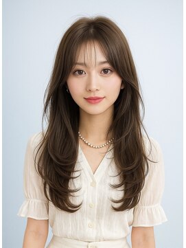 ゲイン(Gain) 大人上品ロングレイヤー×透け感シースルーバング