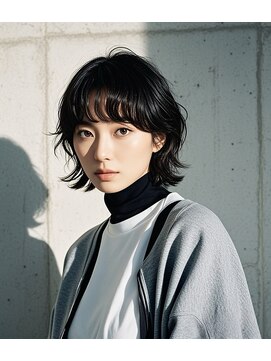 ハイライトくびれボブセミロングクラゲヘアショートウルフ