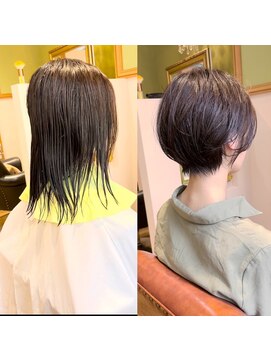 メモリーズ 水天宮前店(Memories) 似合わせカットくびれショート40代50代白髪ぼかし