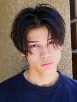 エルマーク 梅田(L-MARK)&nbsp;センターパート/ニュアンスパーマ/カルマパーマ/メンズ/眉毛