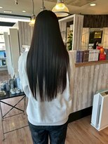 ヘアショップエヌアンドエー 久喜店(hairshop N&A)&nbsp;大人の艶髪黒紙ロングヘア 指通りのいい髪質ケア