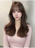 韓国ヘア/ロング/前髪なしレイヤー
