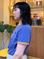 ヒントステーション(HINTSTATION)&nbsp;〈浅草美容室〉ミディアムボブニュアンスパーマ前髪パーマ