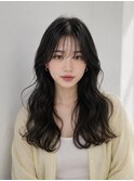 大人可愛い巻き髪ロング