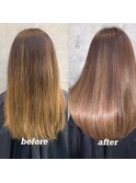 高濃度水素　ストレート　髪質改善　酸熱トリートメント