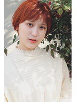 スリー スタンド(THREE STAND)&nbsp;大人可愛い20代30代アプリコットオレンジショート