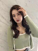 ロンド ストラーダ 心斎橋(Lond strada)&nbsp;韓国前髪顔周りロング×インナーグレージュ[心斎橋/髪質改善]