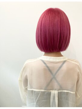 ラフ 原宿(L.a.a.g.f harajuku) ボルドーピンク ボブ@原宿