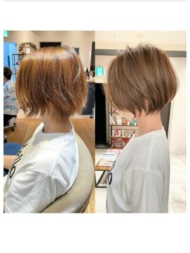 アンド ストーリーズ(&STORIES) 大人可愛い小顔ひし形クビレ丸み20代30代40代大人ショート(蘭)