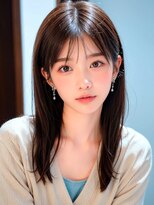 ラベスト キョウト(LOVEST)&nbsp;毛先で遊ぶグリーンミディ○20代30代40代○