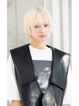 トティア 梅田(Totia) 【Totia梅田】フェザーショート×ホワイトブロンド