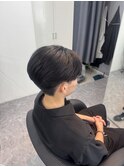 短めセンターパート