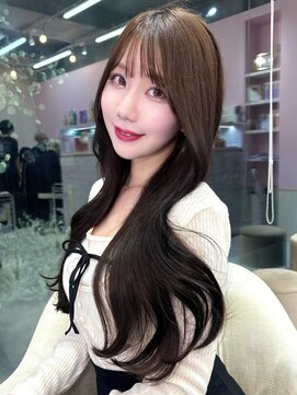 アディション 新宿(ADITION) 大人ベージュ×顔周りレイヤーカットで美人度UP髪質改善/新宿k