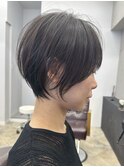 別府ショートボブ顔まわりレイヤーカット髪質改善カラー30代