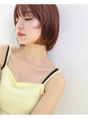 ガーリー丸みショートボブ
