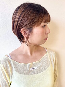 モリオフロムロンドン 松戸店(Morio from London) 【morio松戸 アイダ】小顔可愛い耳かけショート丸みショートボブ