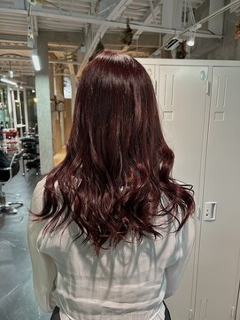 サンエンヘアー(lll_en hair) ワインレッド